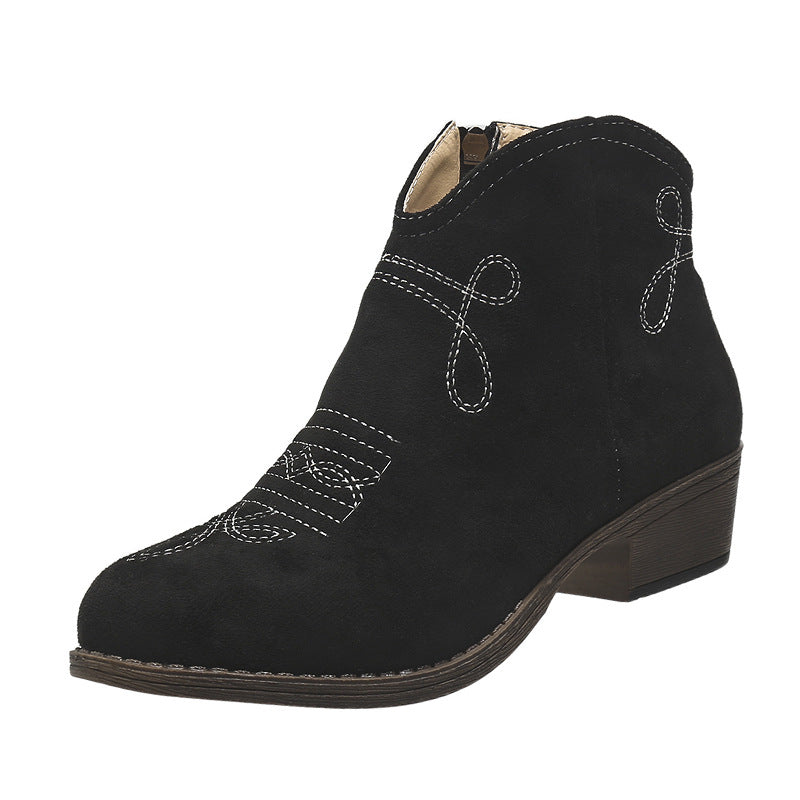 Bottes courtes western brodées – Adorables et polyvalentes pour vos tenues quotidiennes