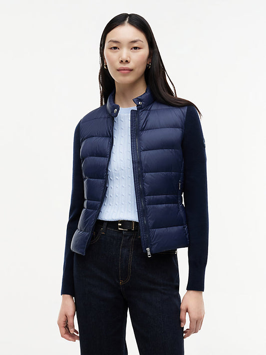 Mixed Texture Slim Lightweight Down Jacket