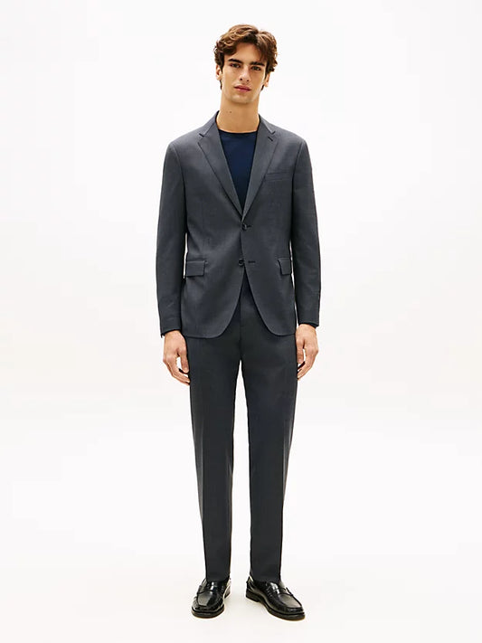 Textured Wool Blend Suit