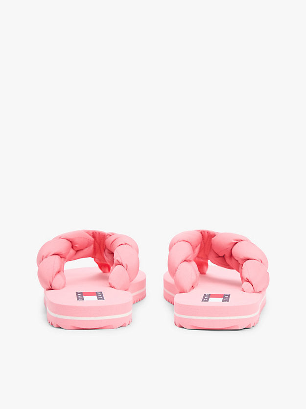 Braided Padded Strap Serrated Flip-Flops