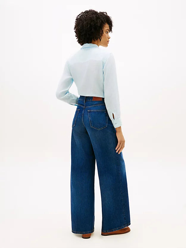 70s High Rise Wide Leg Jeans