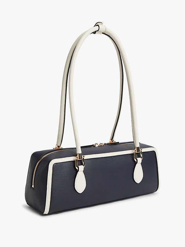 Colour-Blocked Rectangular Shoulder Bag