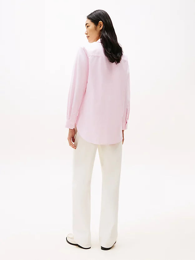 Relaxed Fit Flag Embroidery Oxford Shirt