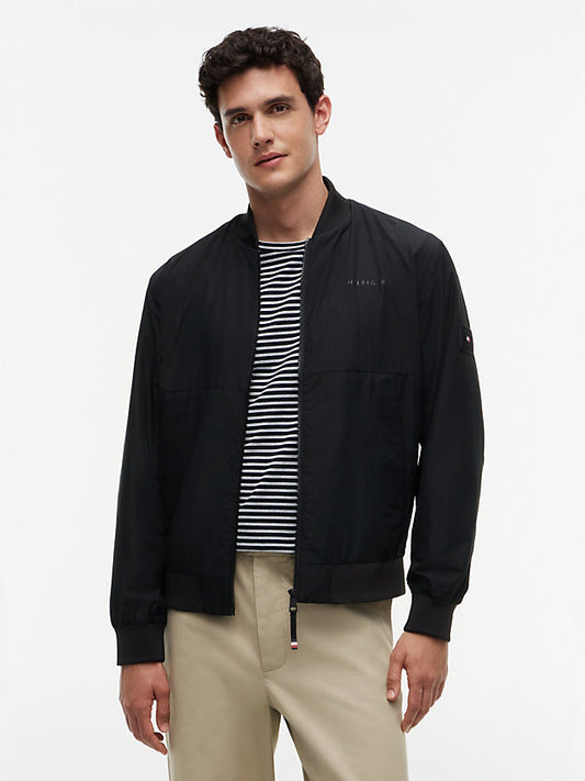 Water Resistant Tonal Logo Bomber Jacket