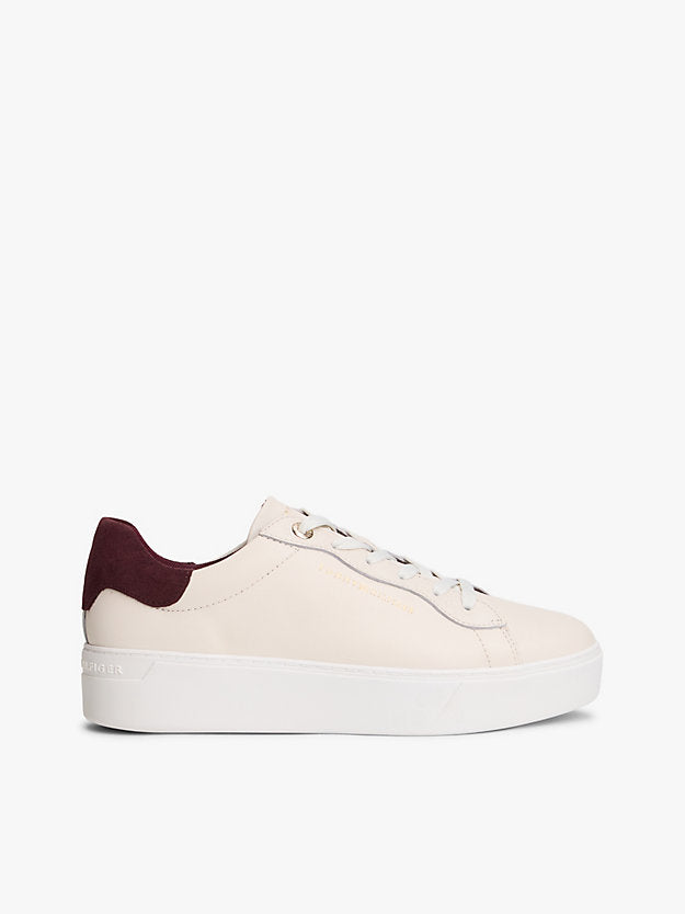 Leather Cupsole Platform Trainers