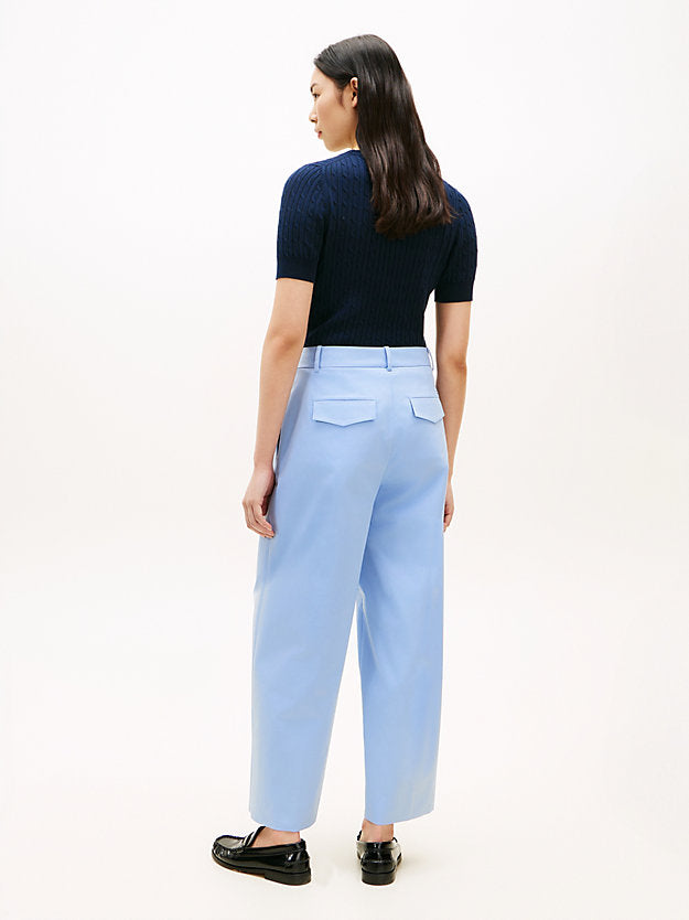 Barrel Leg Mid Rise Chinos