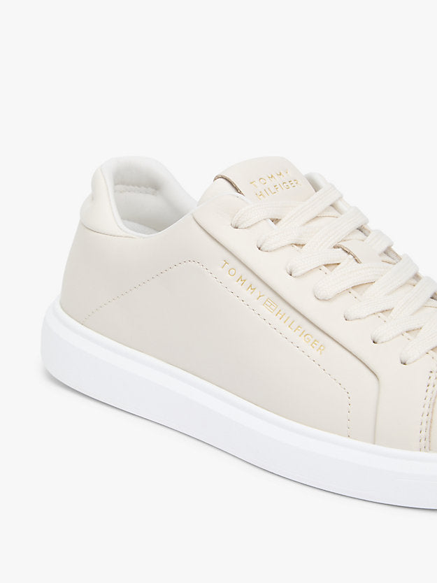 Lightweight Leather Cupsole Court Trainers