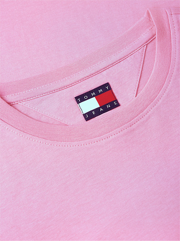 Flag Embroidery Slim Crew Neck T-Shirt