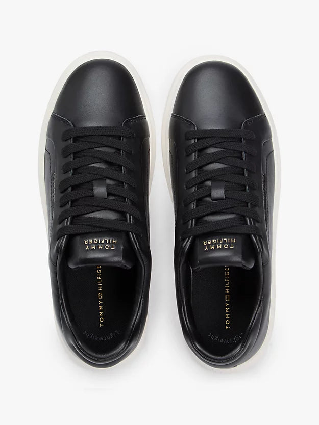 Lightweight Leather Cupsole Court Trainers