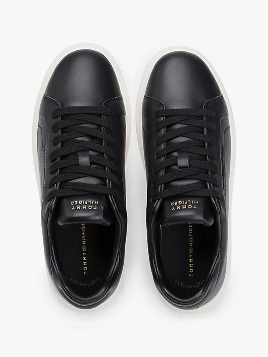 Lightweight Leather Cupsole Court Trainers