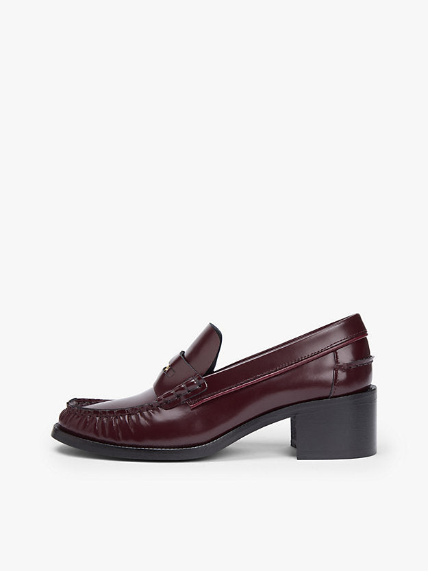 Patent Leather Block Heel Loafers