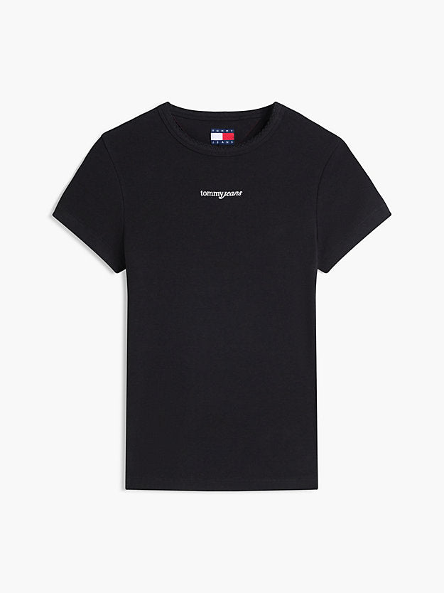 Logo Ribbed Slim T-Shirt