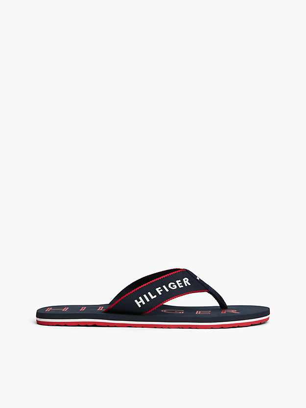 Logo Embroidery Webbing Strap Flip-Flops
