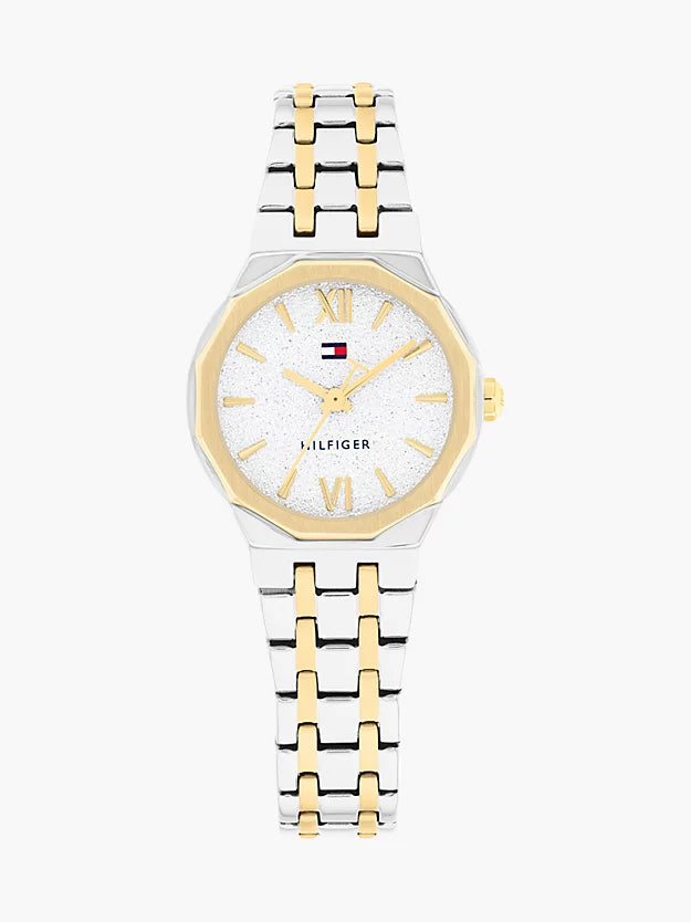 Two-Tone Stainless Steel Frosted Dial Chain-Link Watch