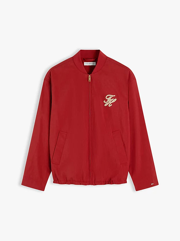 Logo Appliqué Twill Bomber Jacket
