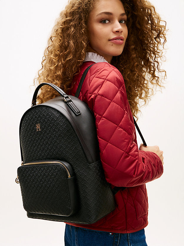 Monogram Debossed Dome Backpack