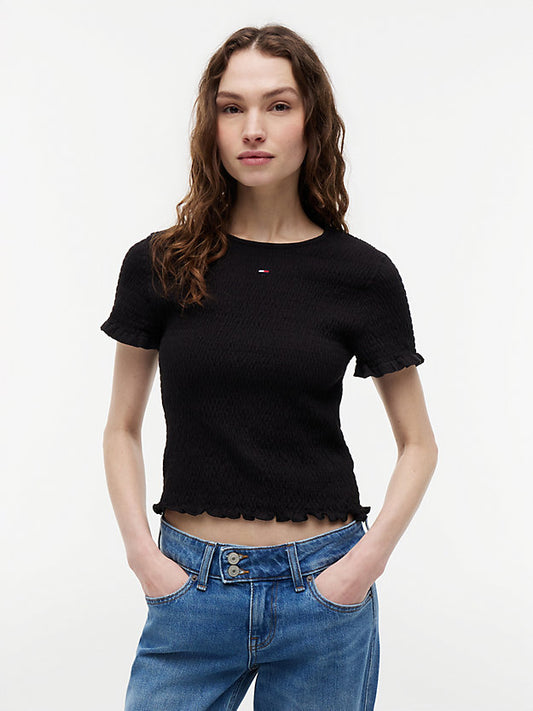 Smock Flag Embroidery Slim T-Shirt