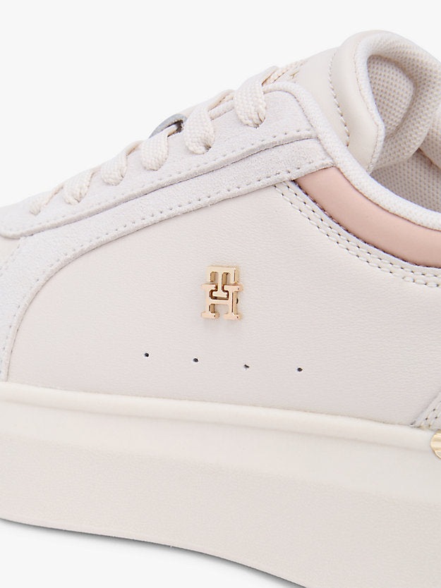 Satin Cuff Platform Trainers