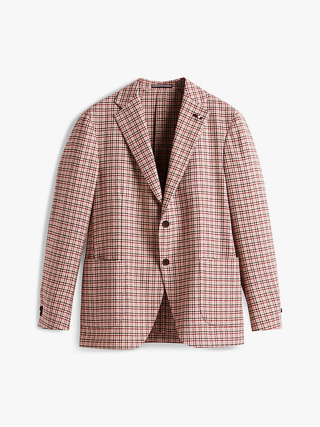 Regular Fit Micro Check Single Breasted Blazer