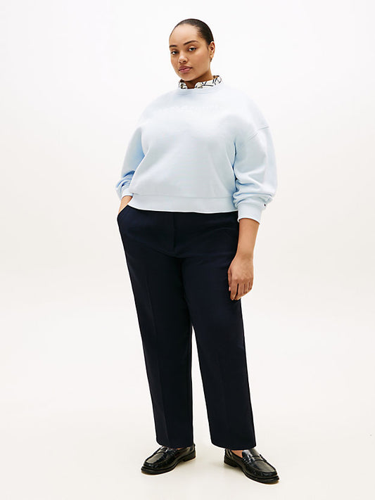 Curve Logo Flex Fleece Relaxed Sweatshirt