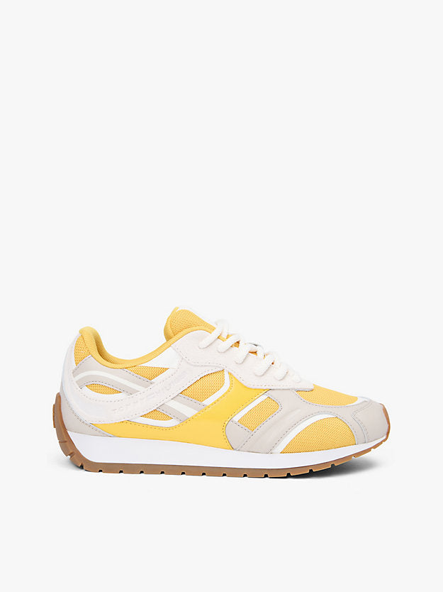 Monogram Leather Mixed Texture Trainers