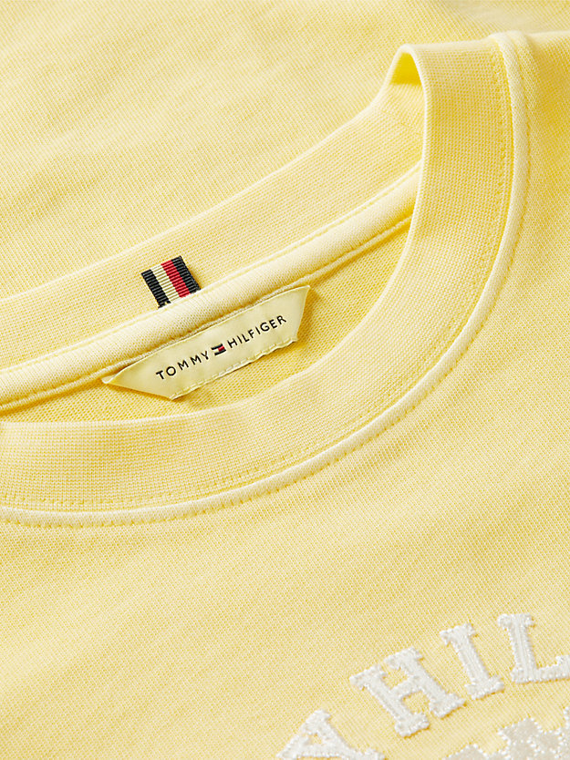 Crest Embroidery Relaxed Washed Jersey T-Shirt