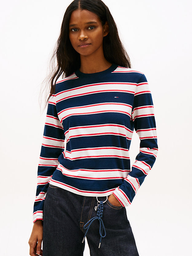 Flag Embroidery Jersey Long Sleeve T-Shirt