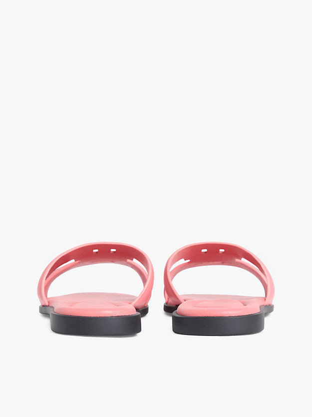 Leather Monogram Strap Mules