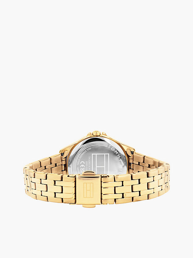 Green Bezel Gold-Plated Chain-Link Watch