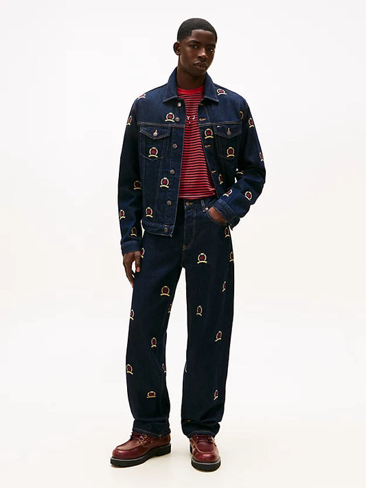 Jaimie Embroidery Relaxed Straight Leg Jeans