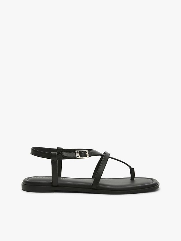 Leather Strap Toe Post Sandals