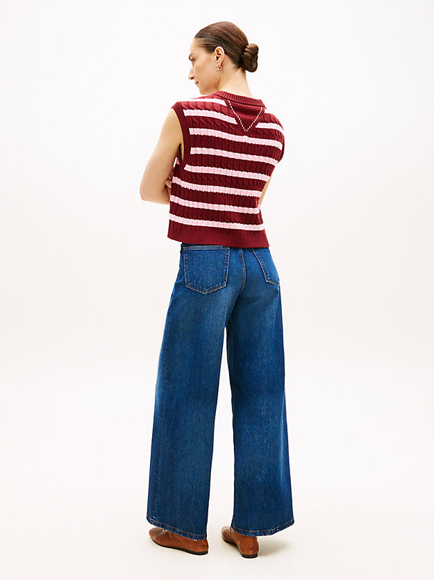 Cable Knit V-Neck Sweater Vest