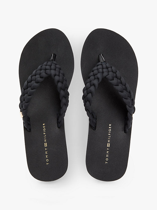 Braided Strap Wedge Flip-Flops