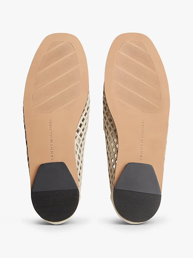 Cutout Leather Penny Loafers