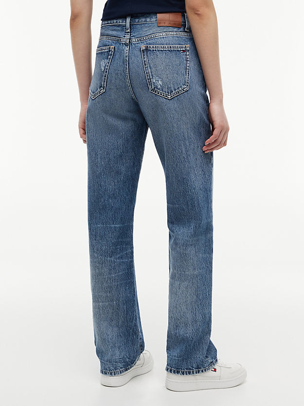 Vintage Mid Rise Slim Straight Jeans
