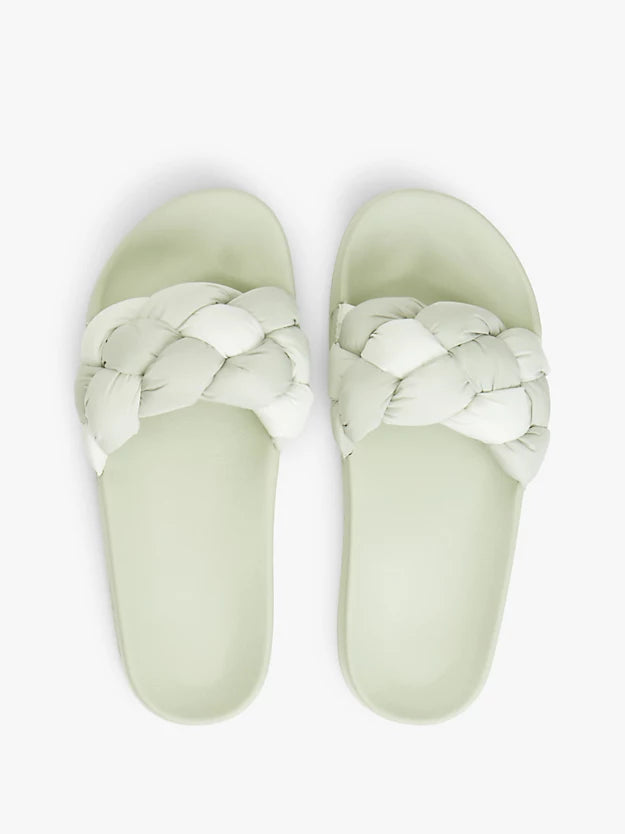 Embossed Braided Strap Slides