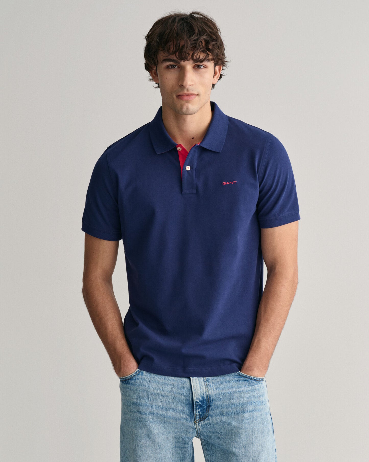 Contrast Pique Polo Shirt