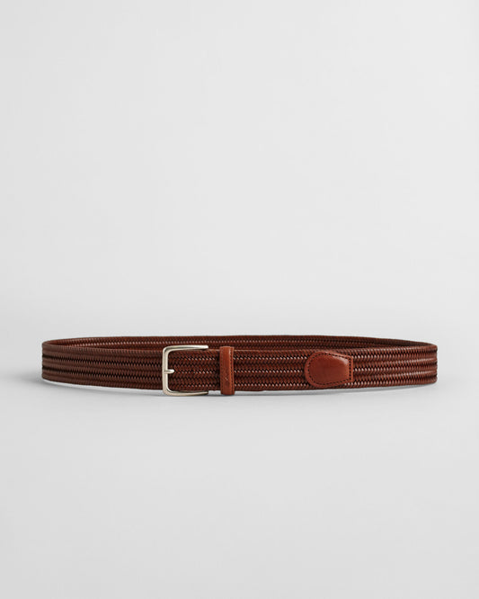 Braided Elastic Leather Belt