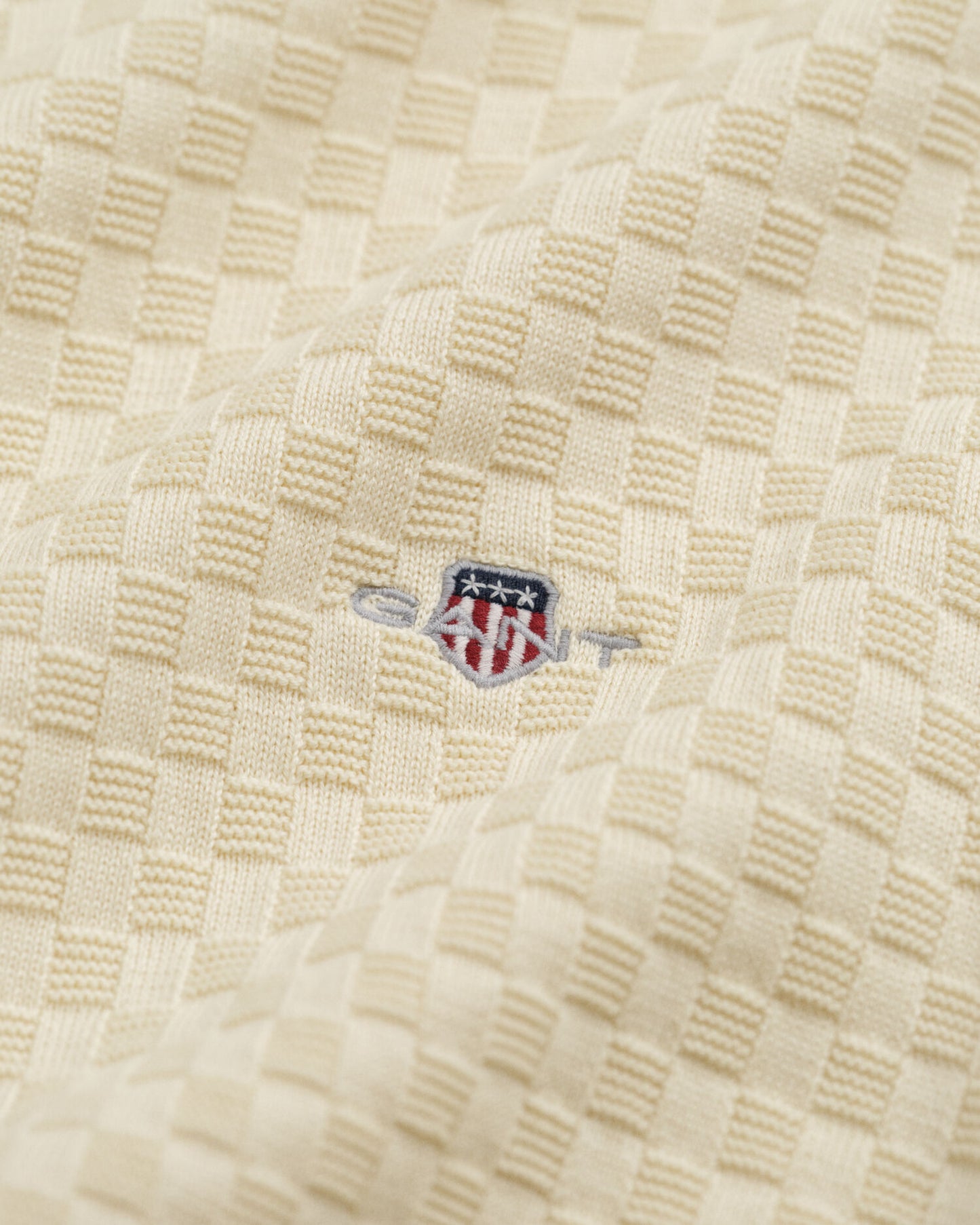 Micro Textured Crew Neck Sweater
