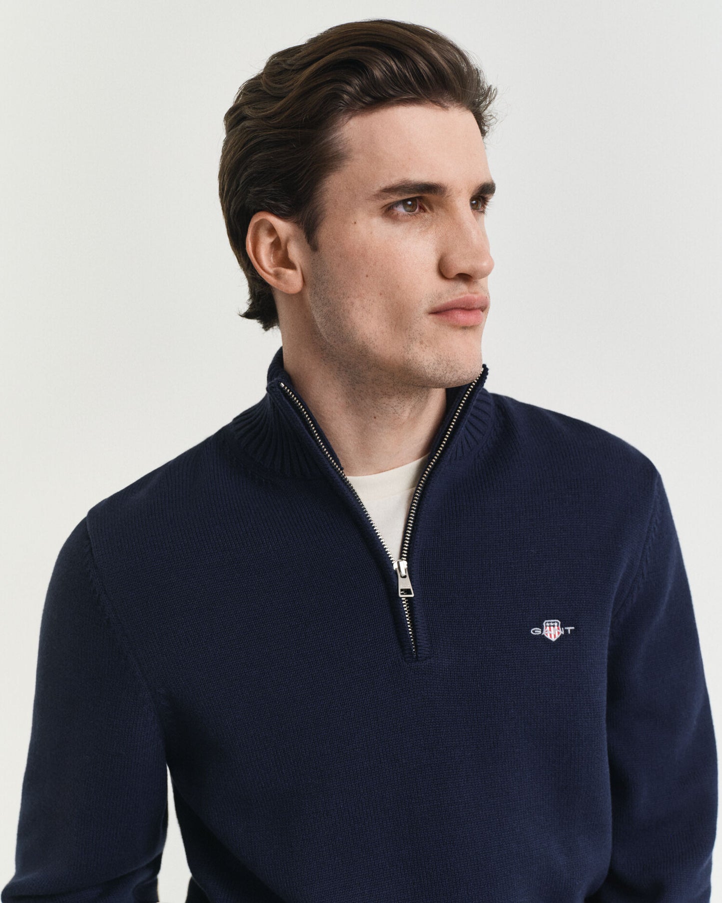 Casual Cotton Half-Zip Sweater