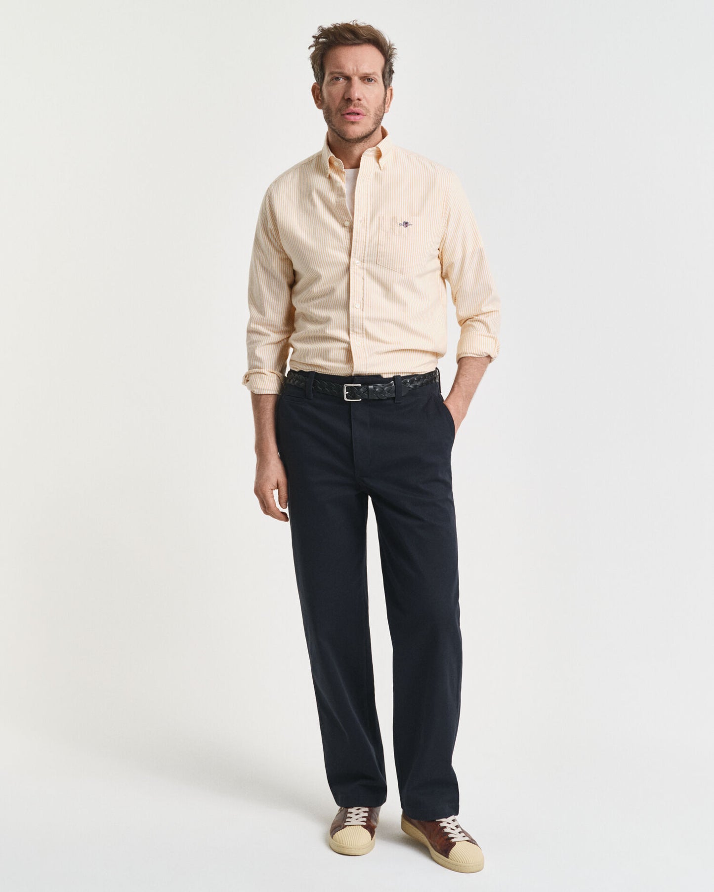 Regular Fit Banker Stripe Classic Oxford Shirt