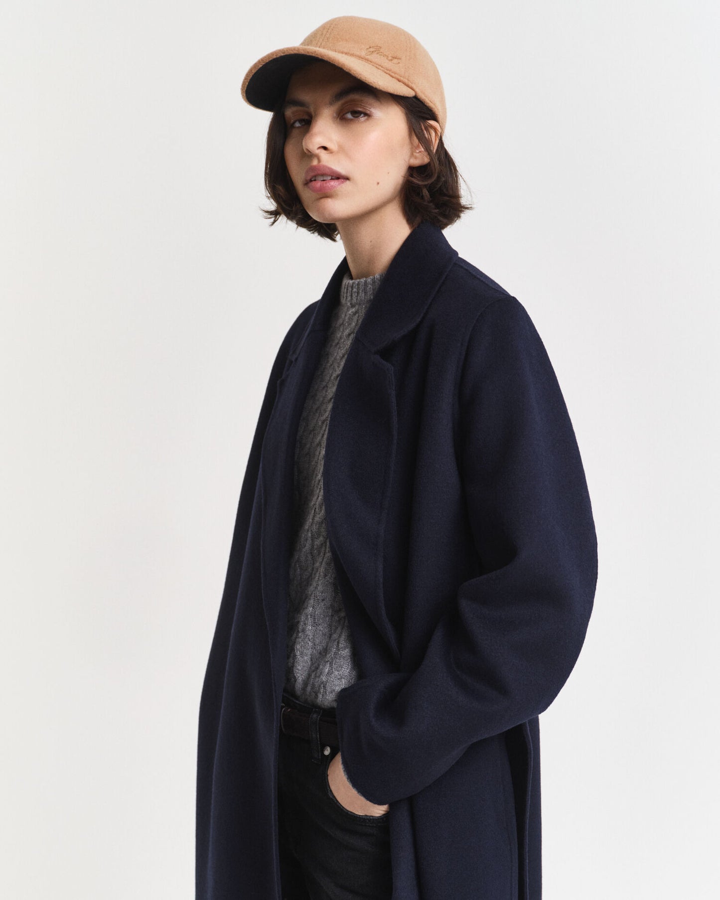 Lustrous Melton Cap